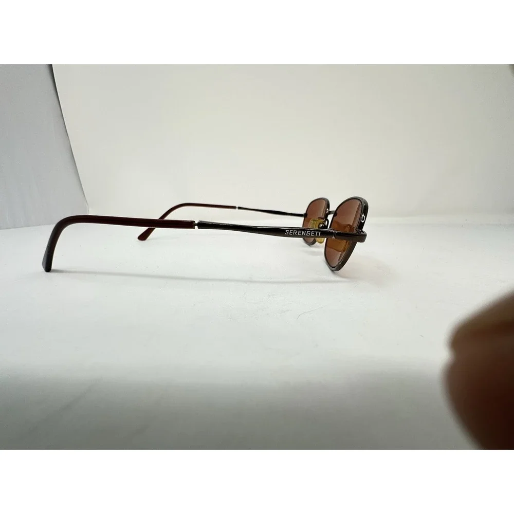 Vintage Serengeti Tradewind 6469 Sunglasses Shiny Henna Brown Drivers Glass Case